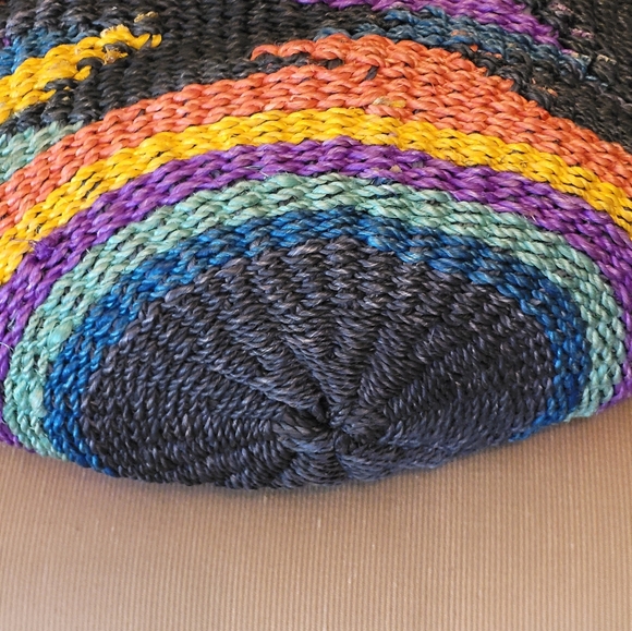 Design Etnika For East Java Xlarge Bright Colored Woven Straw Tote - Picture 8 of 10